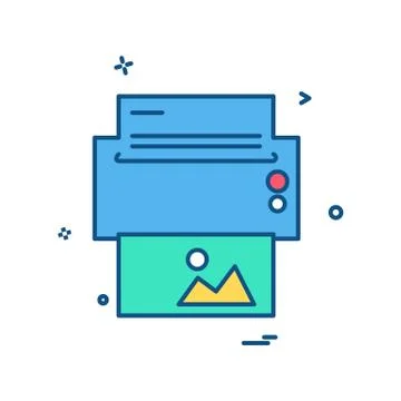 Printer icon design vector Stock Illustration