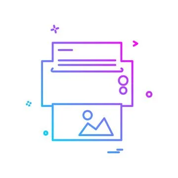Printer icon design vector Stock Illustration