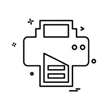 Printer icon design vector Stock Illustration