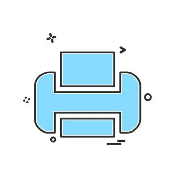 Printer icon design vector Stock Illustration