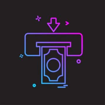 Printer icon design vector 스톡 일러스트