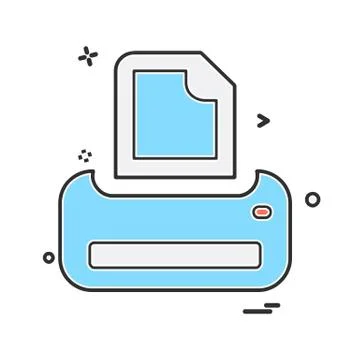 Printer icon design vector 스톡 일러스트