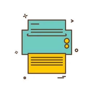 Printer icon design vector Stock Illustration
