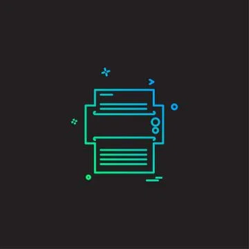 Printer icon design vector Stock Illustration