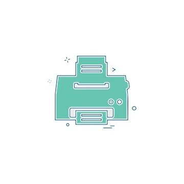 Printer icon design vector 스톡 일러스트
