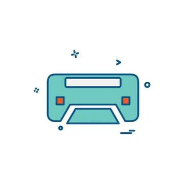 Printer icon design vector Stock Illustration