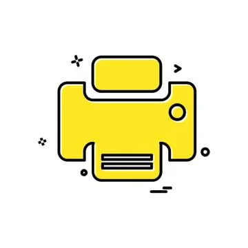 Printer icon design vector 스톡 일러스트