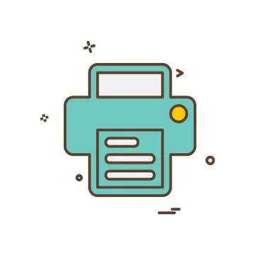 Printer icon design vector Stock Illustration