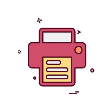 Printer icon design vector Stock Illustration