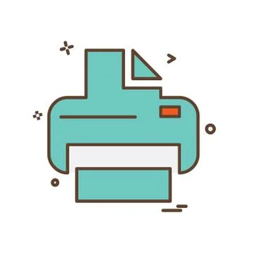 Printer icon design vector 스톡 일러스트