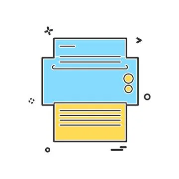 Printer icon design vector Stock Illustration
