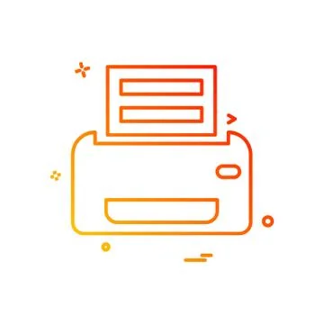 Printer icon design vector 스톡 일러스트