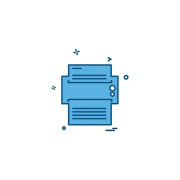 Printer icon design vector Stock Illustration