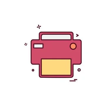 Printer icon design vector Stock Illustration
