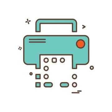 Printer icon design vector Stock Illustration