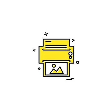 Printer icon design vector Stock Illustration