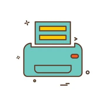 Printer icon design vector Stock Illustration