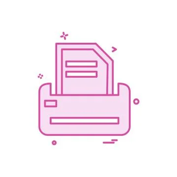 Printer icon design vector Stock Illustration