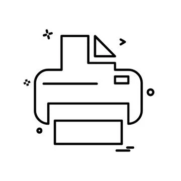 Printer icon design vector Stock Illustration