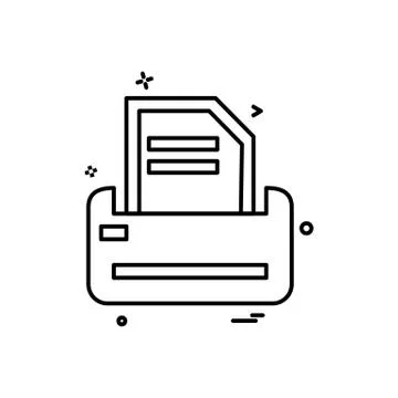 Printer icon design vector Illustrazione stock