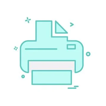 Printer icon design vector Stock Illustration