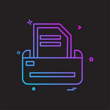Printer icon design vector 스톡 일러스트