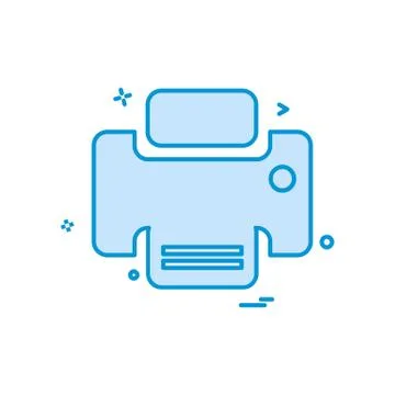 Printer icon design vector Illustrazione stock
