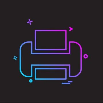 Printer icon design vector Stock Illustration