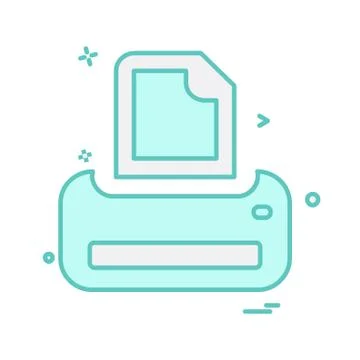 Printer icon design vector Stock Illustration