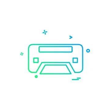 Printer icon design vector Stock Illustration