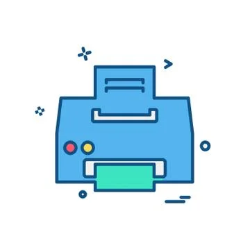 Printer icon design vector Illustrazione stock