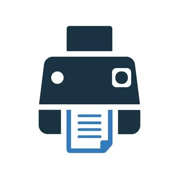 Printer icon, digital printing machine Stock Illustration