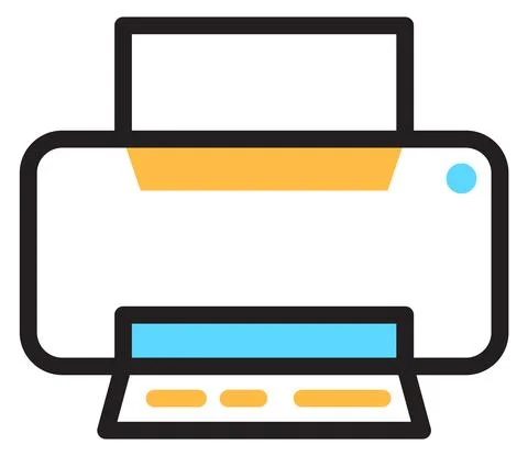 Printer icon. Electronic office device. Copier machine Stockillustratie