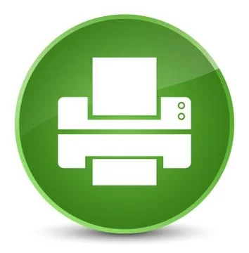Printer icon elegant soft green round button 스톡 일러스트
