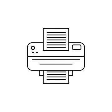 Printer icon. Element of home appliances for mobile concept and web apps. Thin Stock Illustration