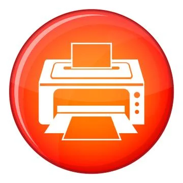Printer icon, flat style Illustrazione stock