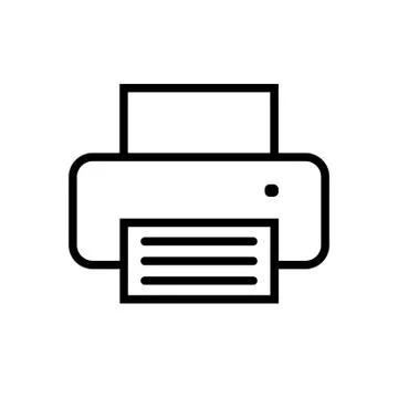 Printer icon in flat style. Stock Illustration