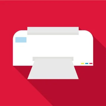 Printer icon, flat style 스톡 일러스트