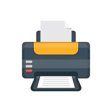 Printer icon in flat style. Office machine vector illustration on isolated .. Stockillustratie