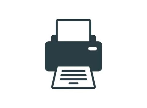 Printer icon in flat style. Office machine vector illustration on isolated .. Illustrazione stock