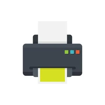 Printer icon in flat style. Office machine vector illustration on isolated .. Stockillustratie