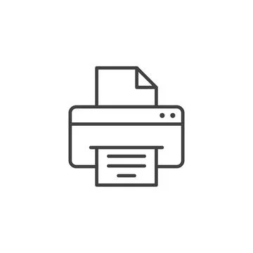 Printer icon in flat style. Office machine vector illustration on isolated .. Stockillustratie