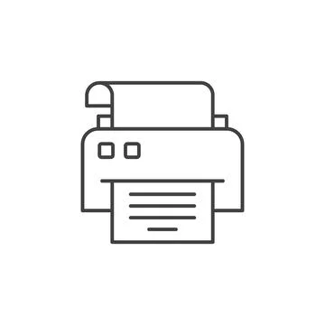 Printer icon in flat style. Office machine vector illustration on isolated .. Stockillustratie