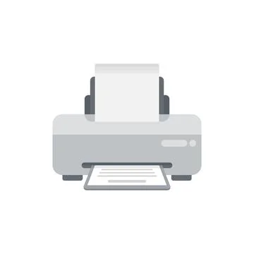 Printer icon in flat style. Office machine vector illustration on isolated .. イラスト素材