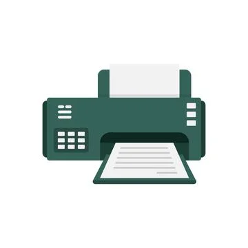 Printer icon in flat style. Office machine vector illustration on isolated .. 스톡 일러스트
