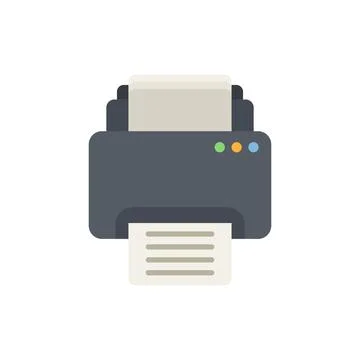 Printer icon in flat style. Office machine vector illustration on isolated .. Stock Illustration