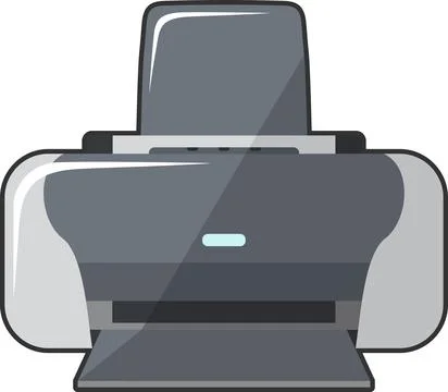 Printer Icon in flat style. Vector Illustration Illustrazione stock
