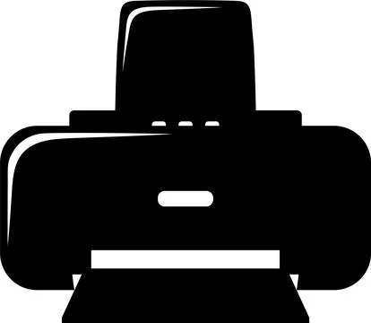 Printer Icon in flat style. Vector Illustration Stock Illustration