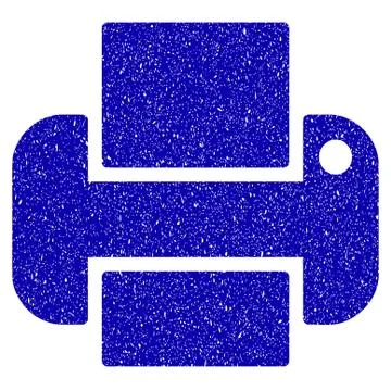 Printer Icon Grunge Watermark Stock Illustration