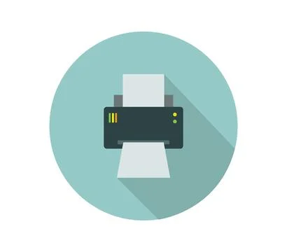 Printer icon illustrated in vector on white background Stock Illustration